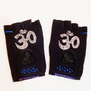 NWT SWAROVSKI EMBELLISHED OM🕉️ EXERCISE WORKOUT GLOVES, LG